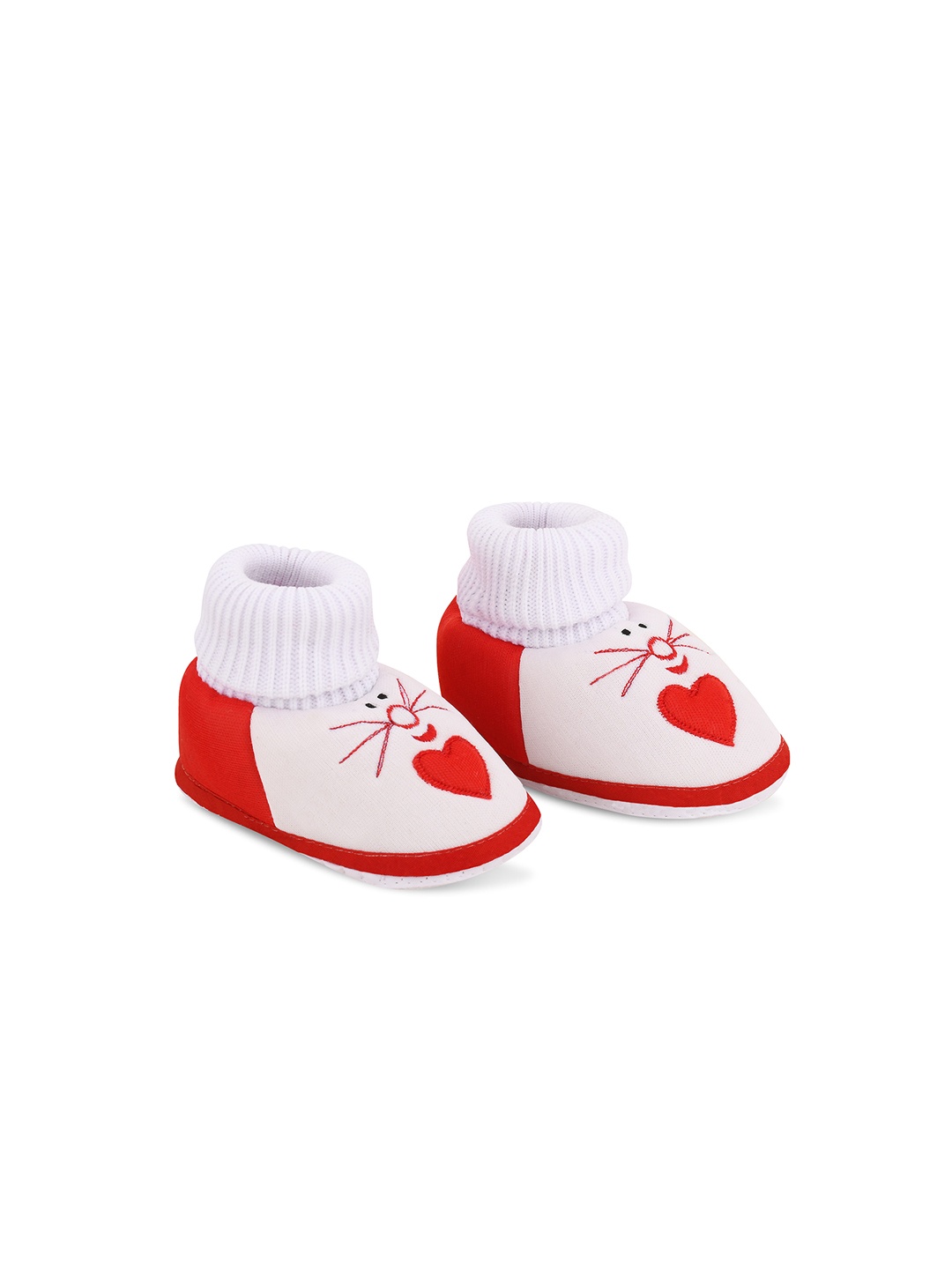 

Smartots Infants Colourblocked Pure Cotton Socks Booties, White