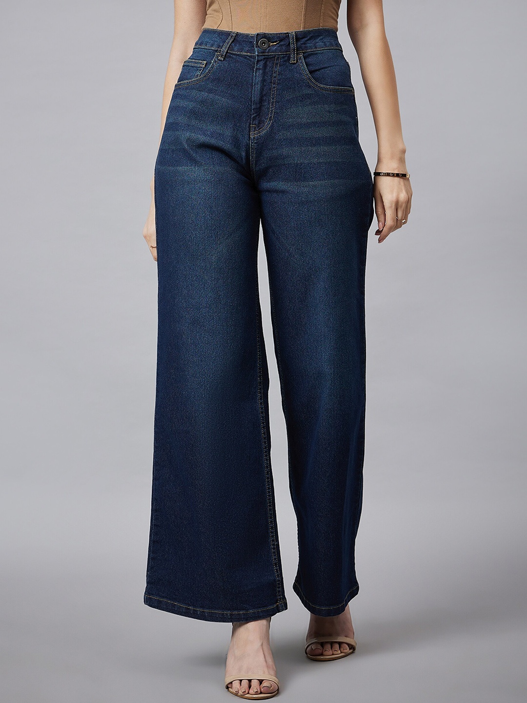 

Chemistry Women Comfort Wide Leg High-Rise Stretchable Jeans, Blue