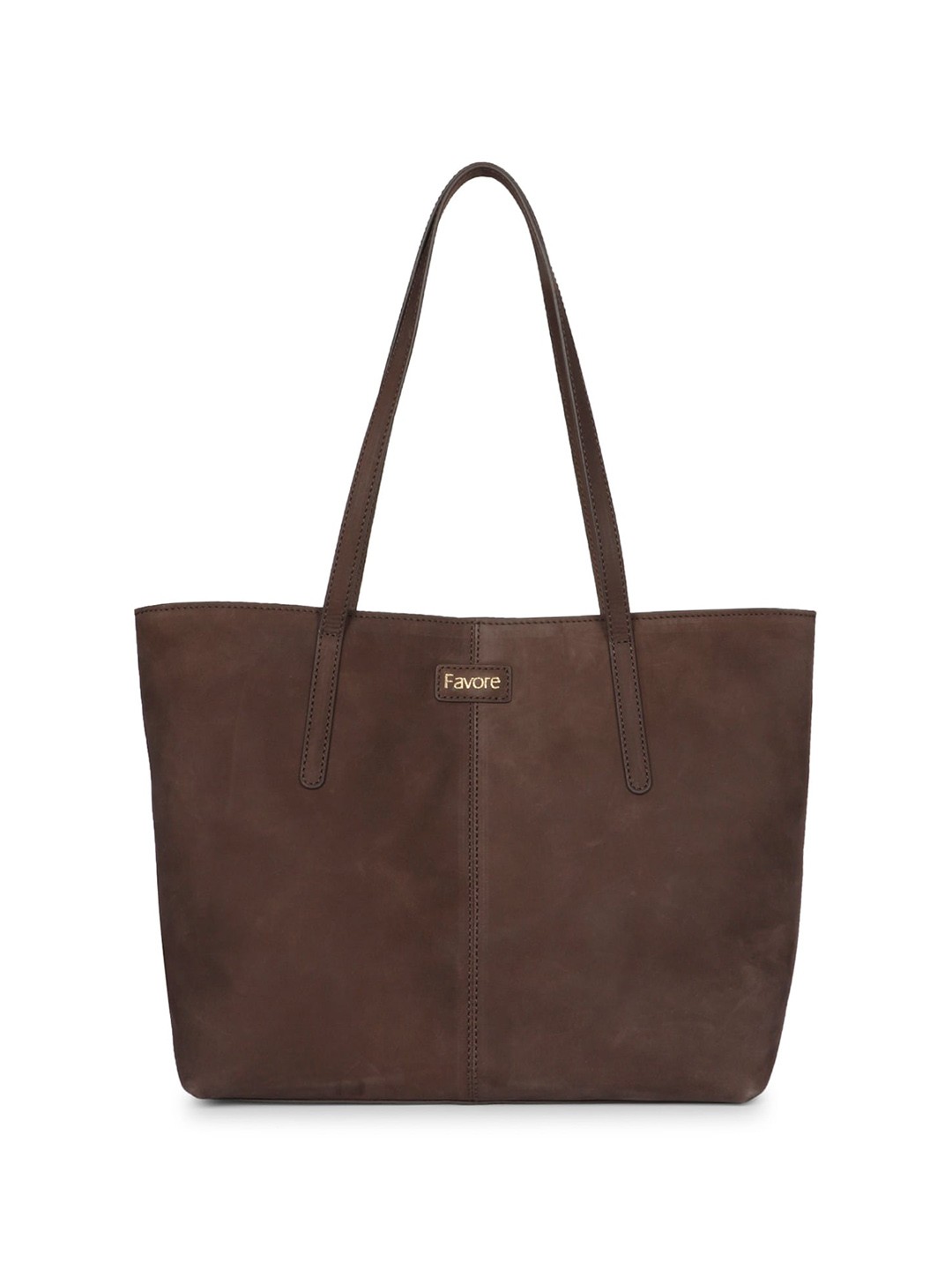 

Favore Leather Shopper Shoulder Bag, Brown