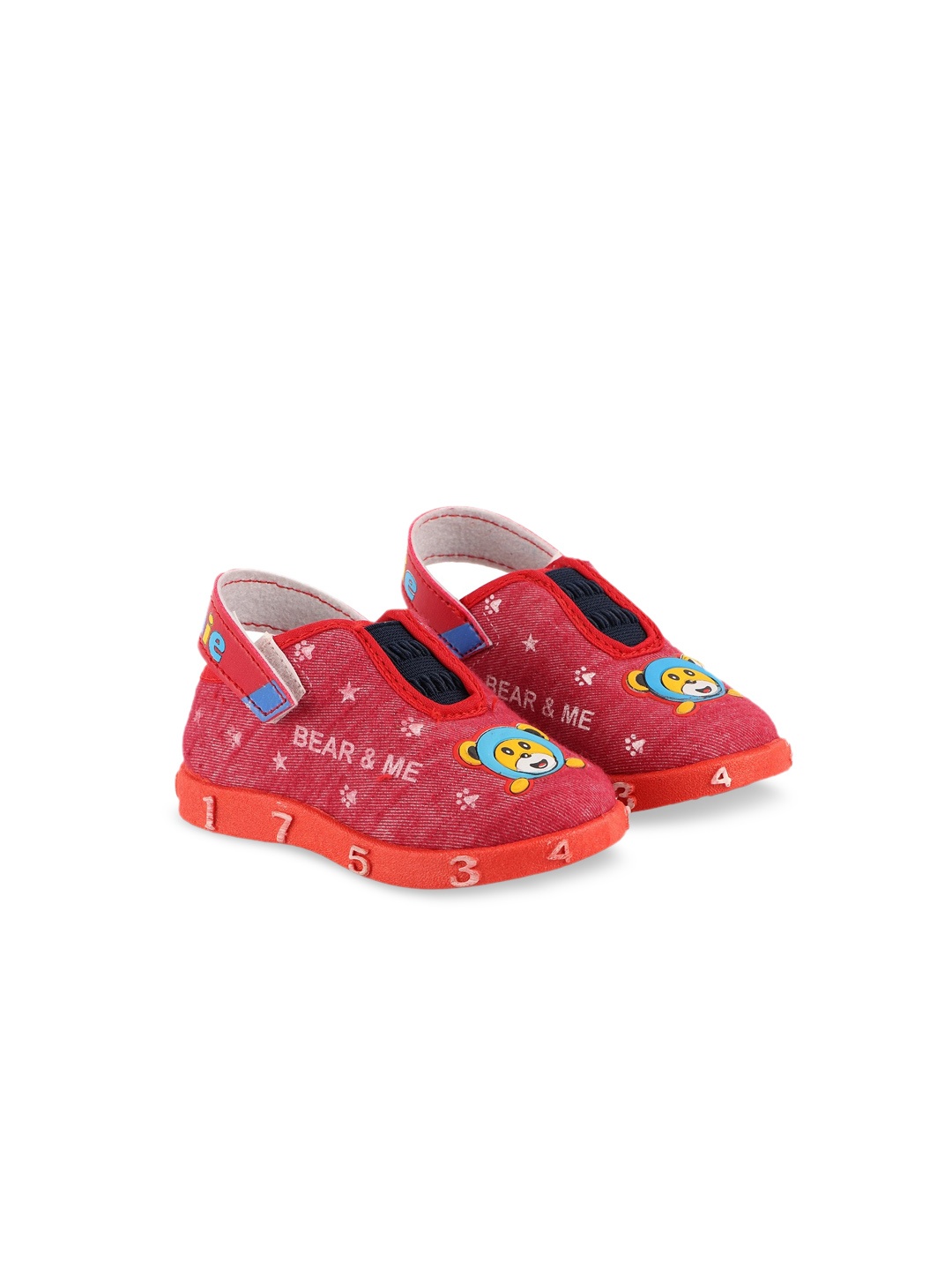 

BAESD Kids Printed Round Toe Slip-On Sneakers, Red