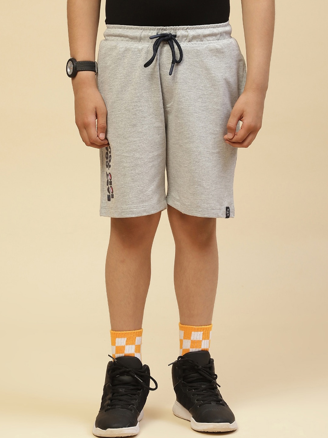 

Monte Carlo Boys Mid-Rise Shorts, Grey melange