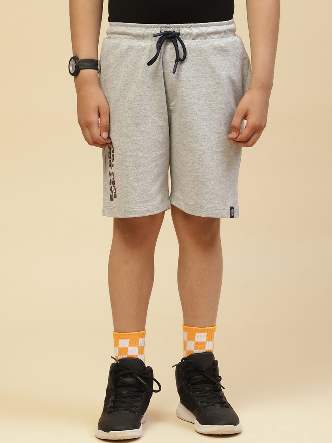

Monte Carlo Boys Mid-Rise Shorts, Grey melange
