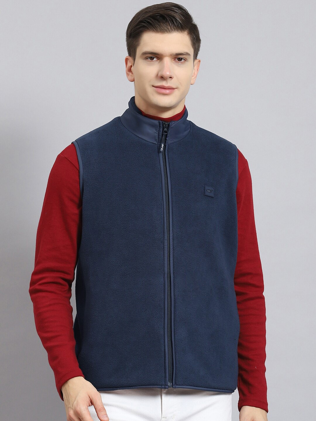 

Monte Carlo Stand Collar Lightweight Bomber Jacket, Navy blue