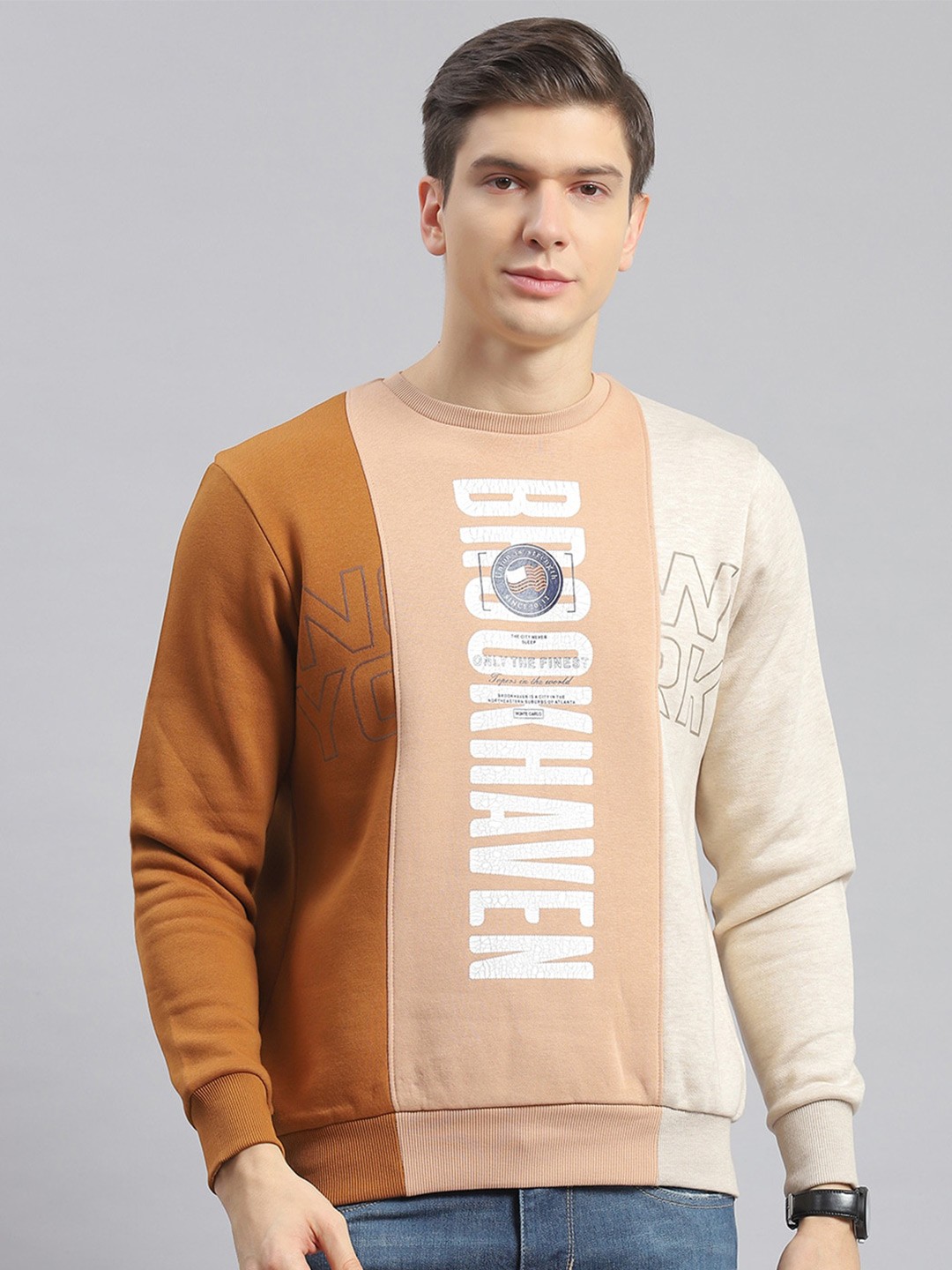 

Monte Carlo Printed Cotton Sweatshirt, Brown