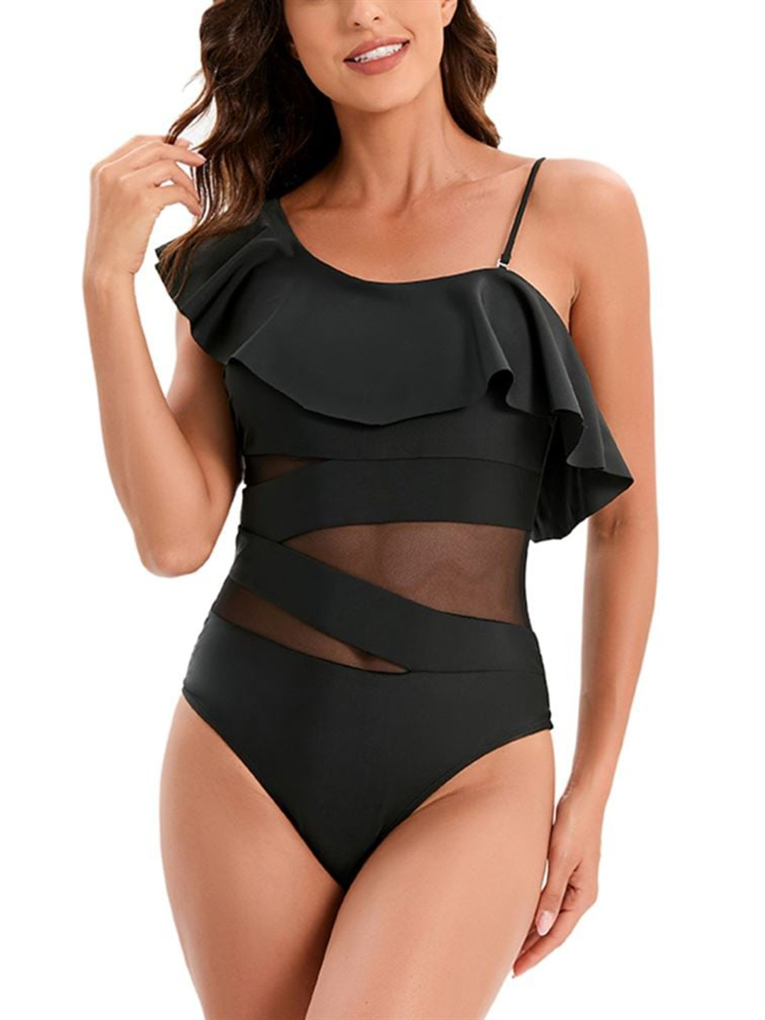 

FXM One Shoulder Monokini, Black