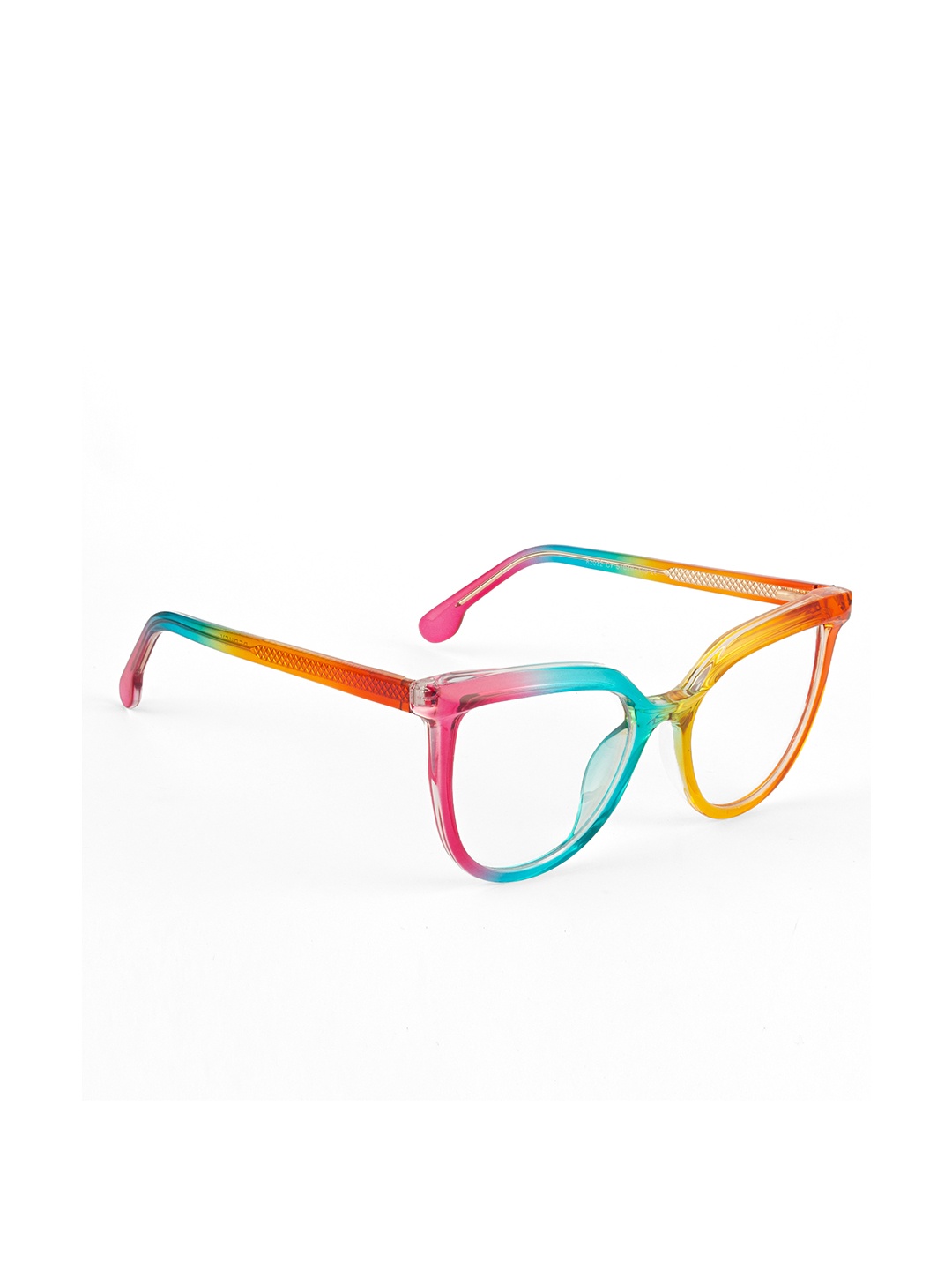 

PERKEY Women Colourblocked Full Rim Oversized Frames OPTL006-C2, Orange