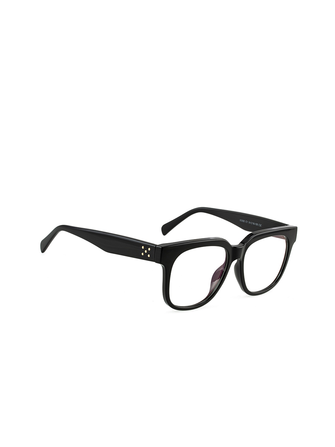 

PERKEY Unisex Full Rim Oversized Eye Protection Square Frames OPTL003-C1, Black