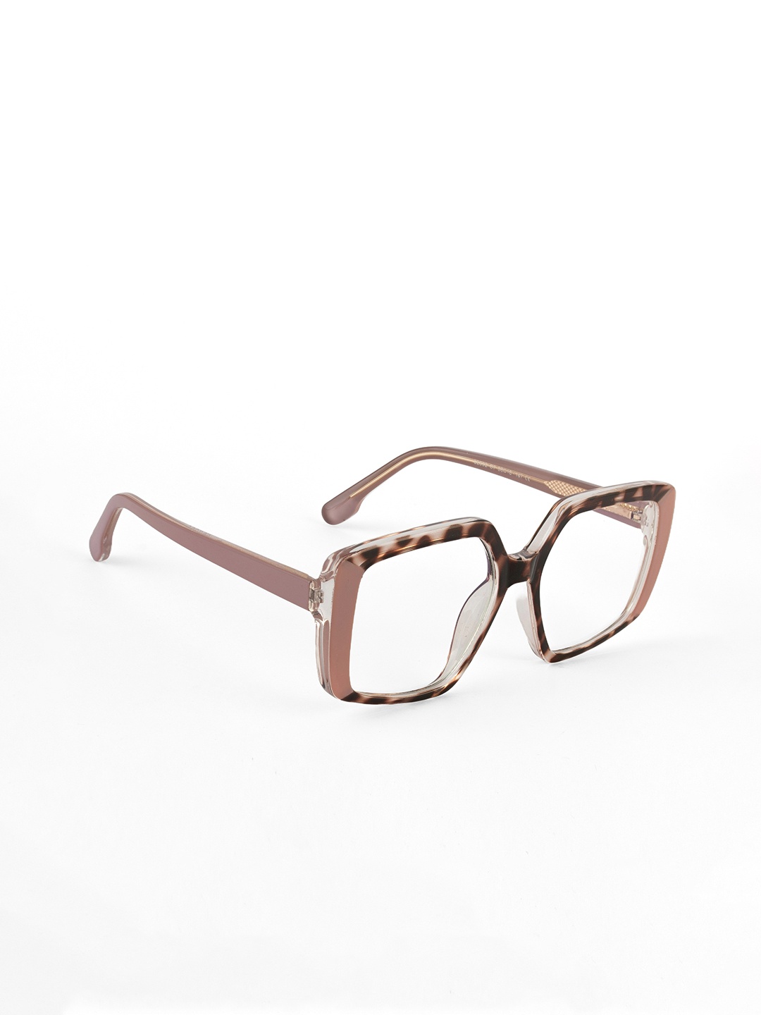 

PERKEY Unisex Abstract Printed Full Rim Square Frames OPTL007-C2, Brown