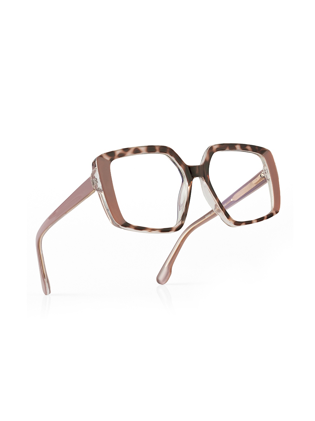 

PERKEY Unisex Abstract Printed Full Rim Square Frames OPTL007-C2, Brown