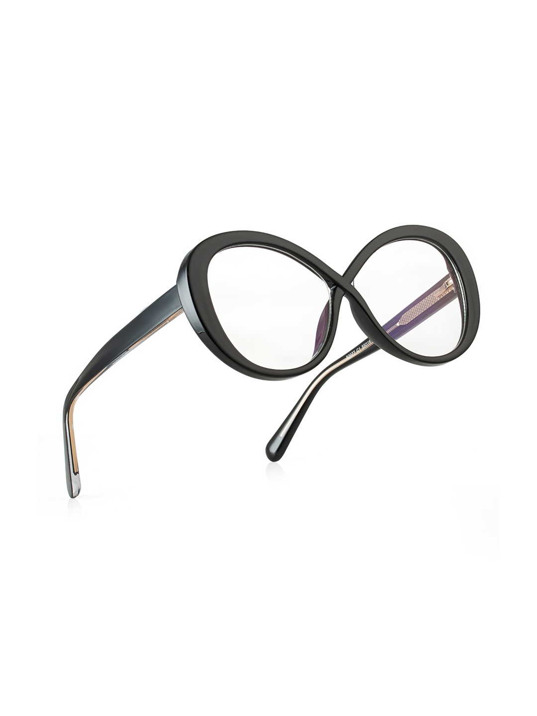 

PERKEY Unisex Full Rim Computerized Oval Shaped Oversized Frames- OPTL0013-C1, Black