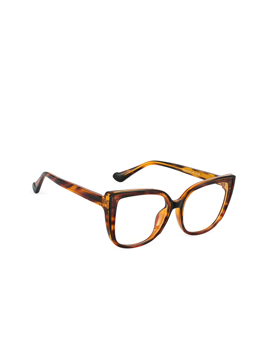 

PERKEY Women Full Rim Oversized Light Blocking Square Frames OPTL008-C3, Brown