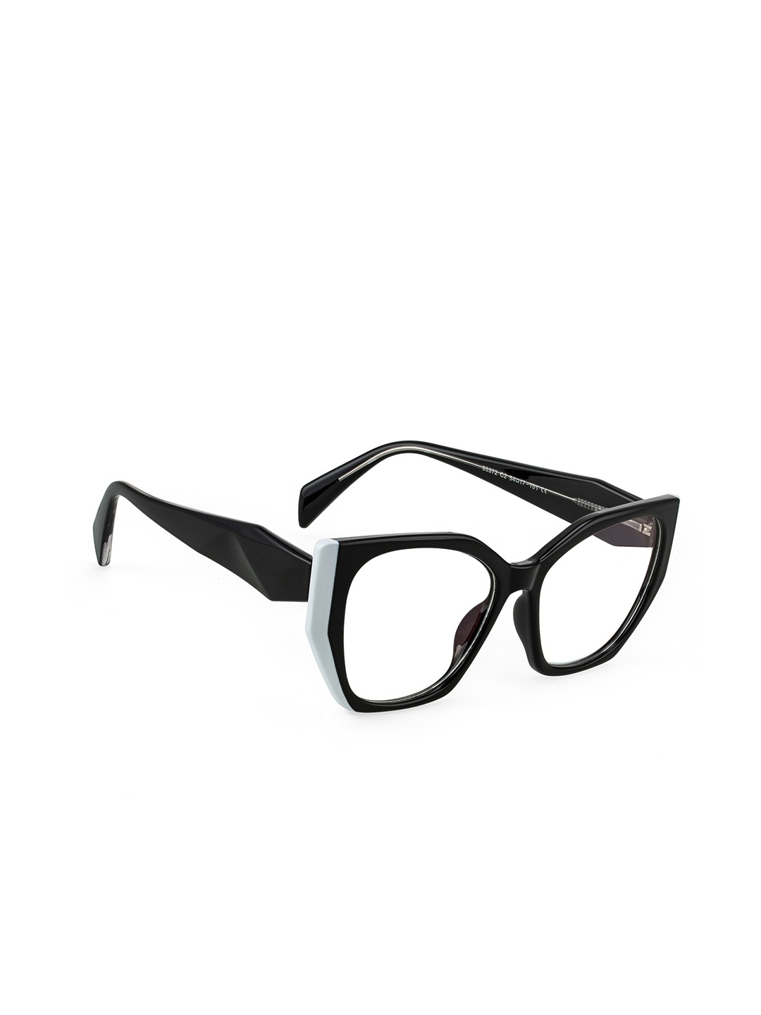 

PERKEY Unisex Full Rim Oversized Eye Protection Cateye Frames OPTL0012-C1, Black