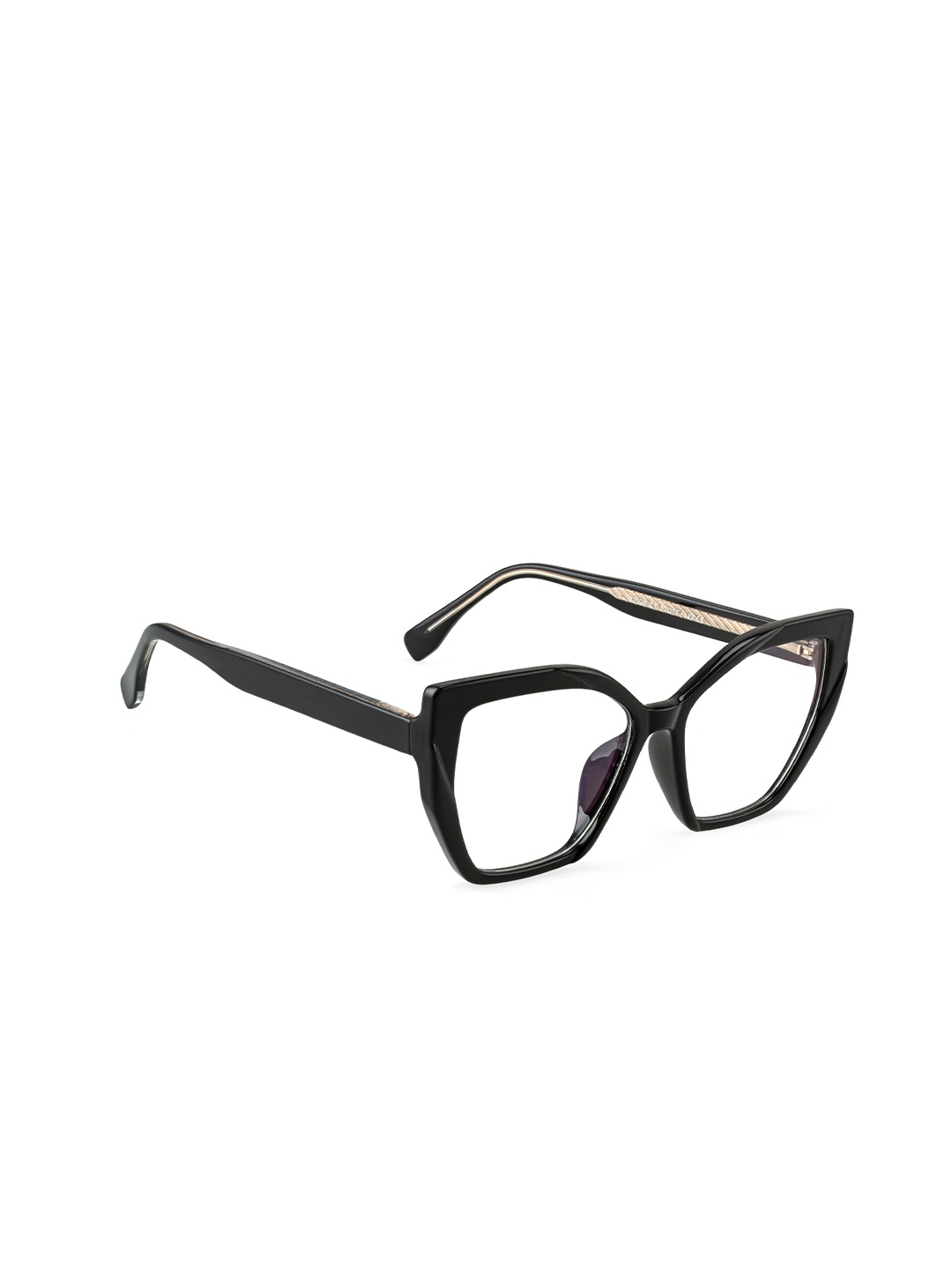 

PERKEY Full Rim Square-Cat Eye Computer Glasses Spectacles Frames Women - OPTL0011-C1, Black