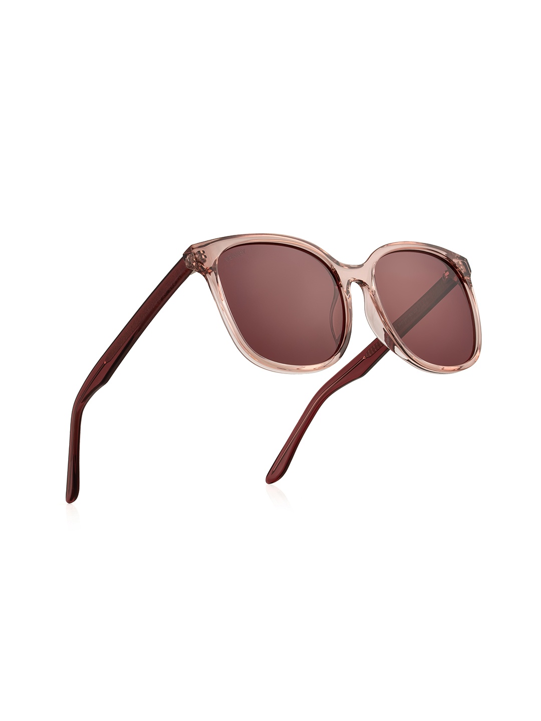 

PERKEY Unisex Square Sunglasses with Polarised Lens PRKY008-C3-, Pink