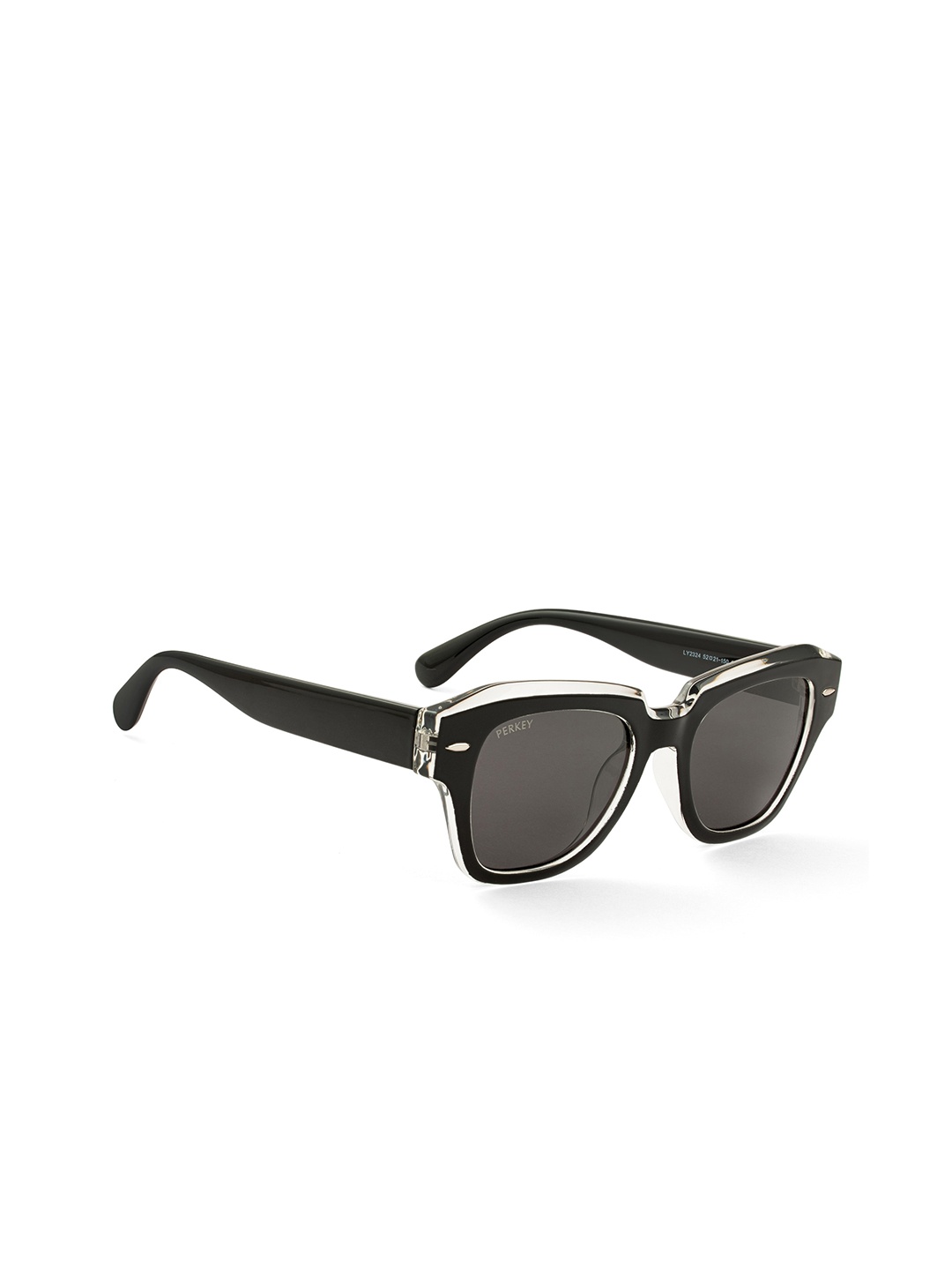 

PERKEY Unisex Wayfarer Sunglasses With Polarised Lens PRKY004-C2, Black