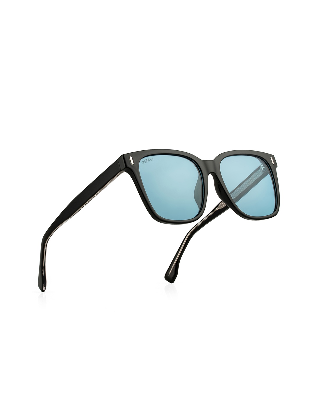

PERKEY Unisex Square Transparent Blue UV Protected Polarized Shades PRKY0010-C2