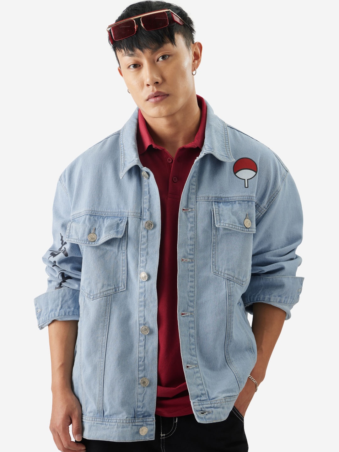 

The Souled Store Washed Pure Cotton Lightweight Denim Jacket, Blue
