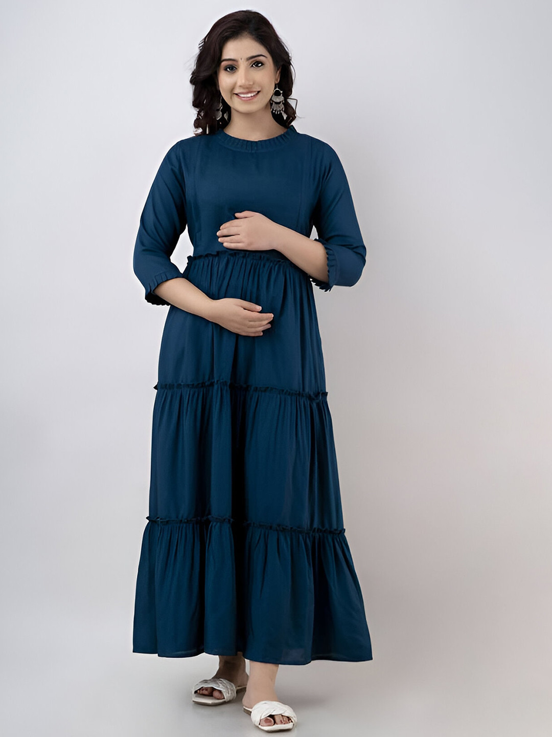 

Subh LAXMI Maternity Maxi Dress, Blue