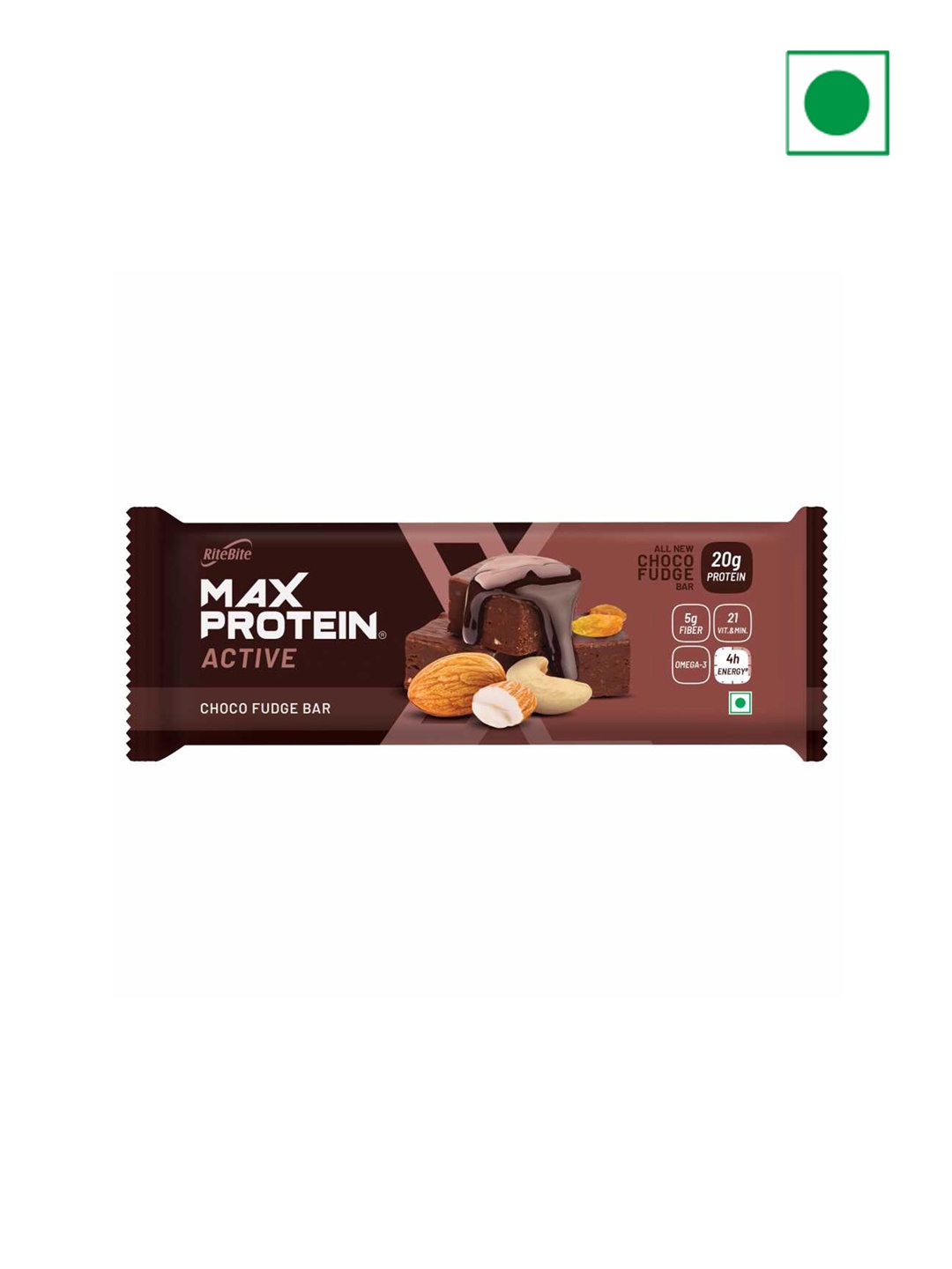 

Ritebite Max Protein Pack Of 6 Active Choco Fudge Protein Bars-450 gms, Purple