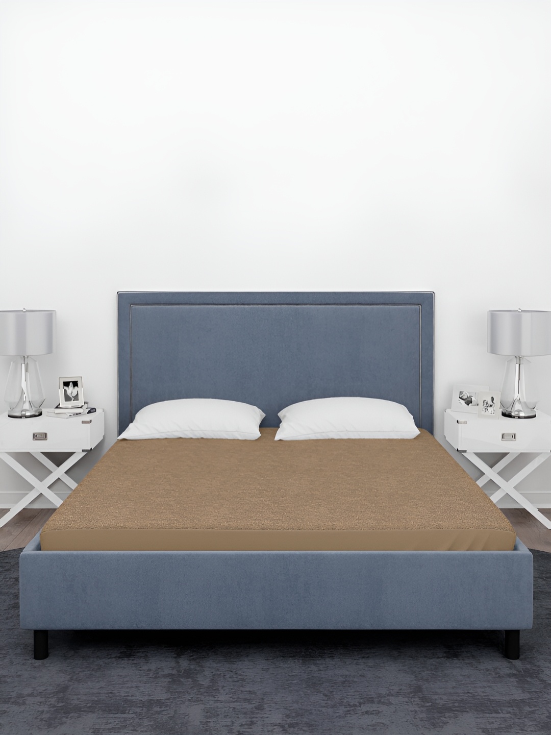 

Aura Beige Terry Cotton Queen Size Double Bed Water Resistant Mattress Protector