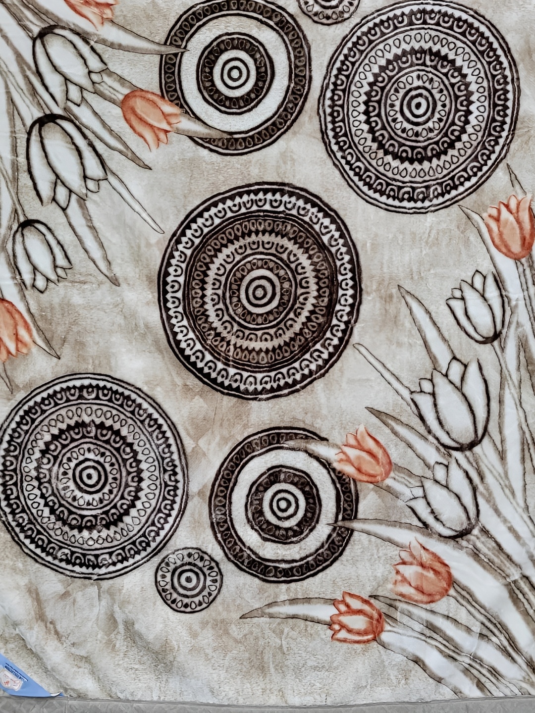

Signature Beige & Brown Floral Printed Heavy Winter 350 GSM Single Bed Blanket