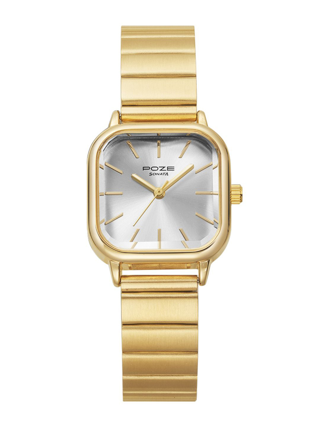 

Sonata Women Brass Dial & Bracelet Style Straps Analogue Watch SP80025YM01W, Gold