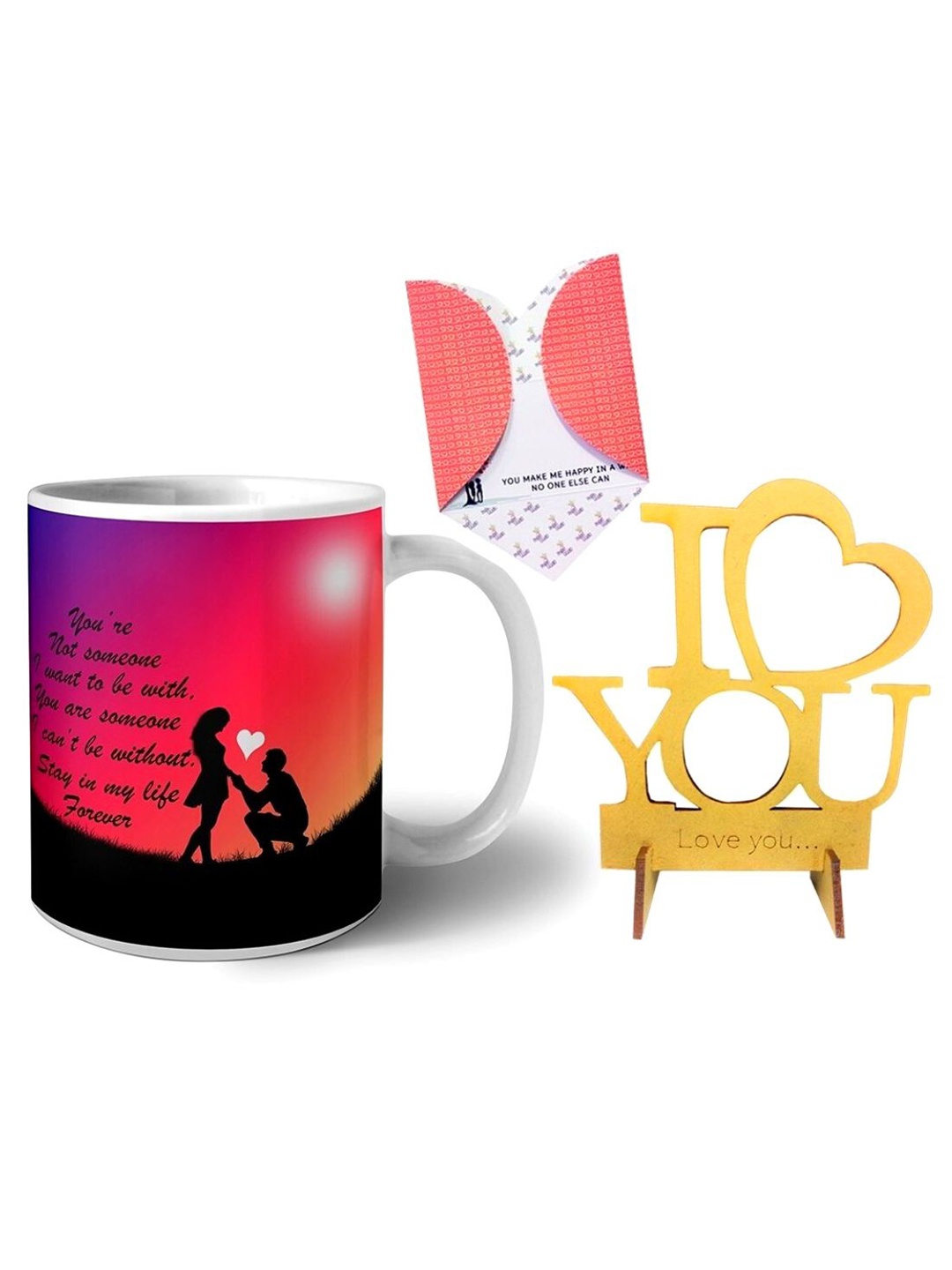 

Phirki Studio Printed Ceramic Glossy Valentine Mugs & Showpiece, White