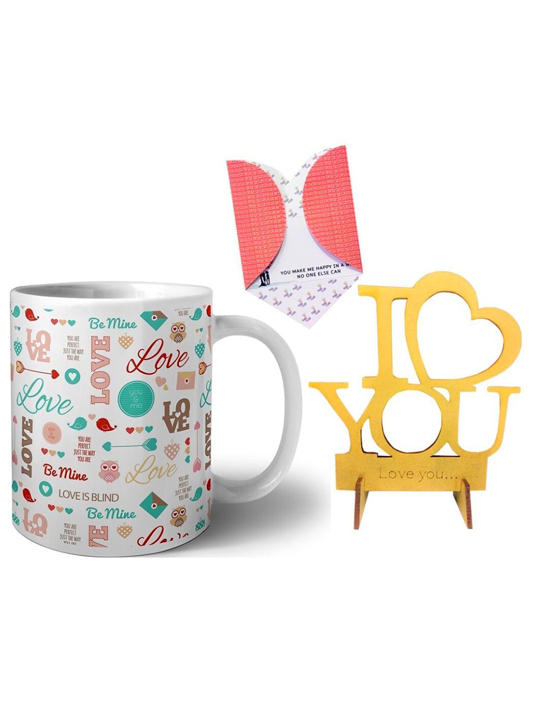 

Phirki Studio Printed Ceramic Glossy Valentine Mugs & Showpiece, White