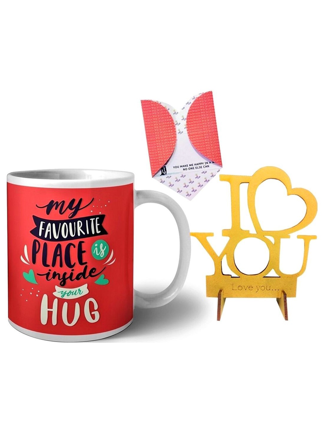 

Phirki Studio Printed Ceramic Glossy Valentine Mugs & Showpiece, White