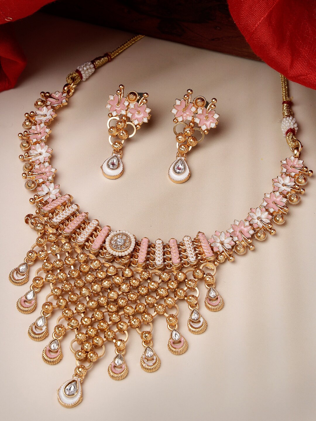 

ADIVA Gold-Plated Kundan Studded Jewellery Set