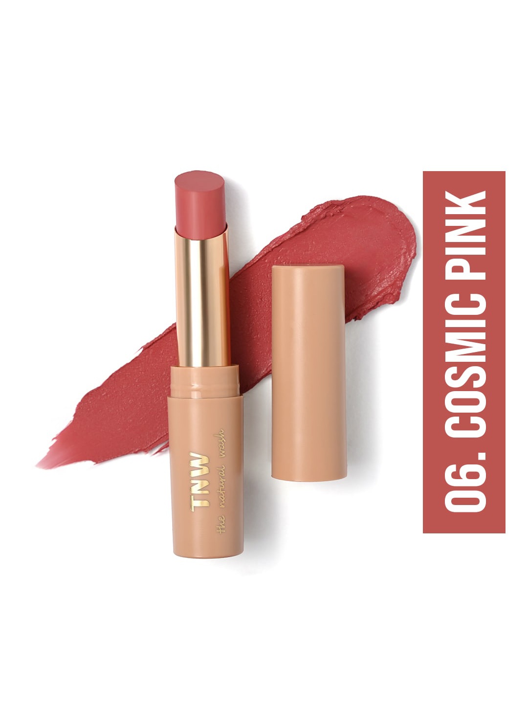 TNW the natural wash Silky Matte Fusion Lip color Lipstick - 3.5g - Cosmic Pink 06