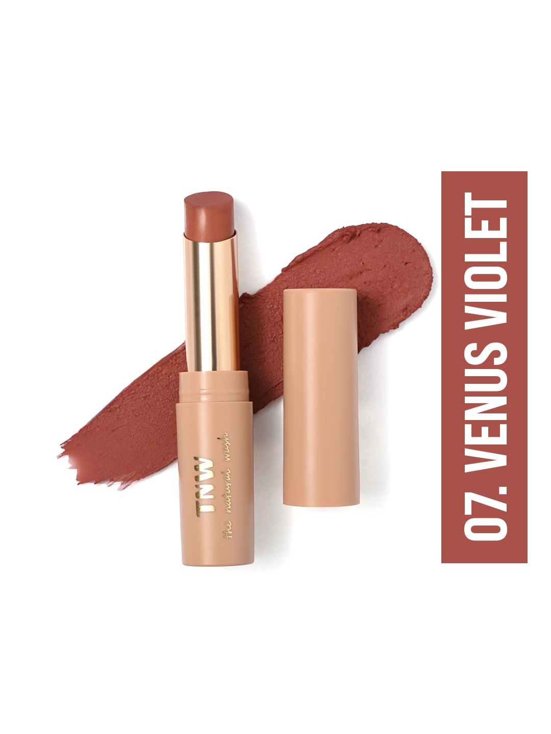TNW the natural wash Silky Matte Fusion Lip color Lipstick - 3.5g - Venus Violet 07, Purple