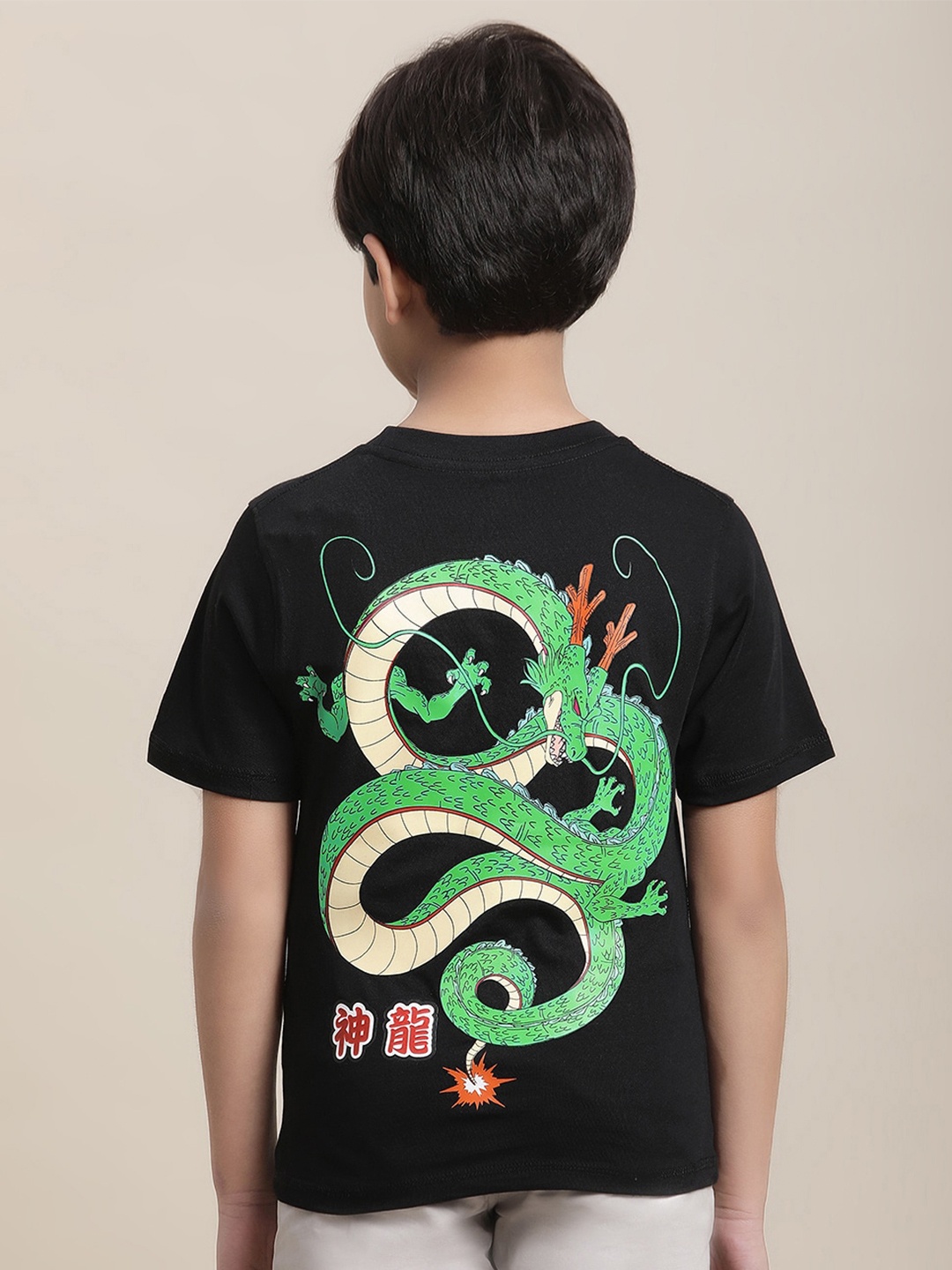 

Kids Ville Boys Dragon Ball Z-Printed Pure-Cotton T-Shirt, Black