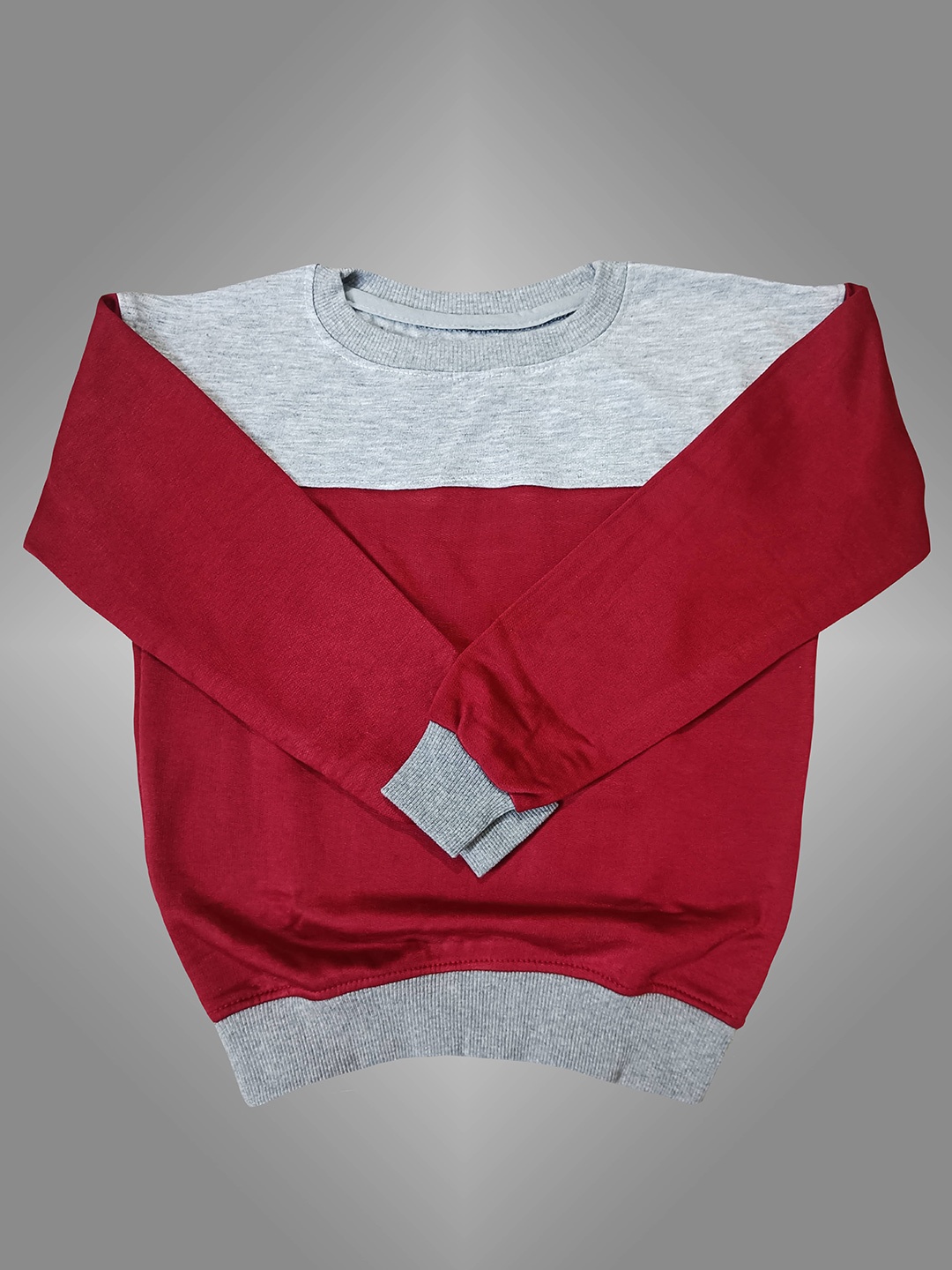

BAESD Kids Colourblocked Fleece Sweatshirt, Maroon