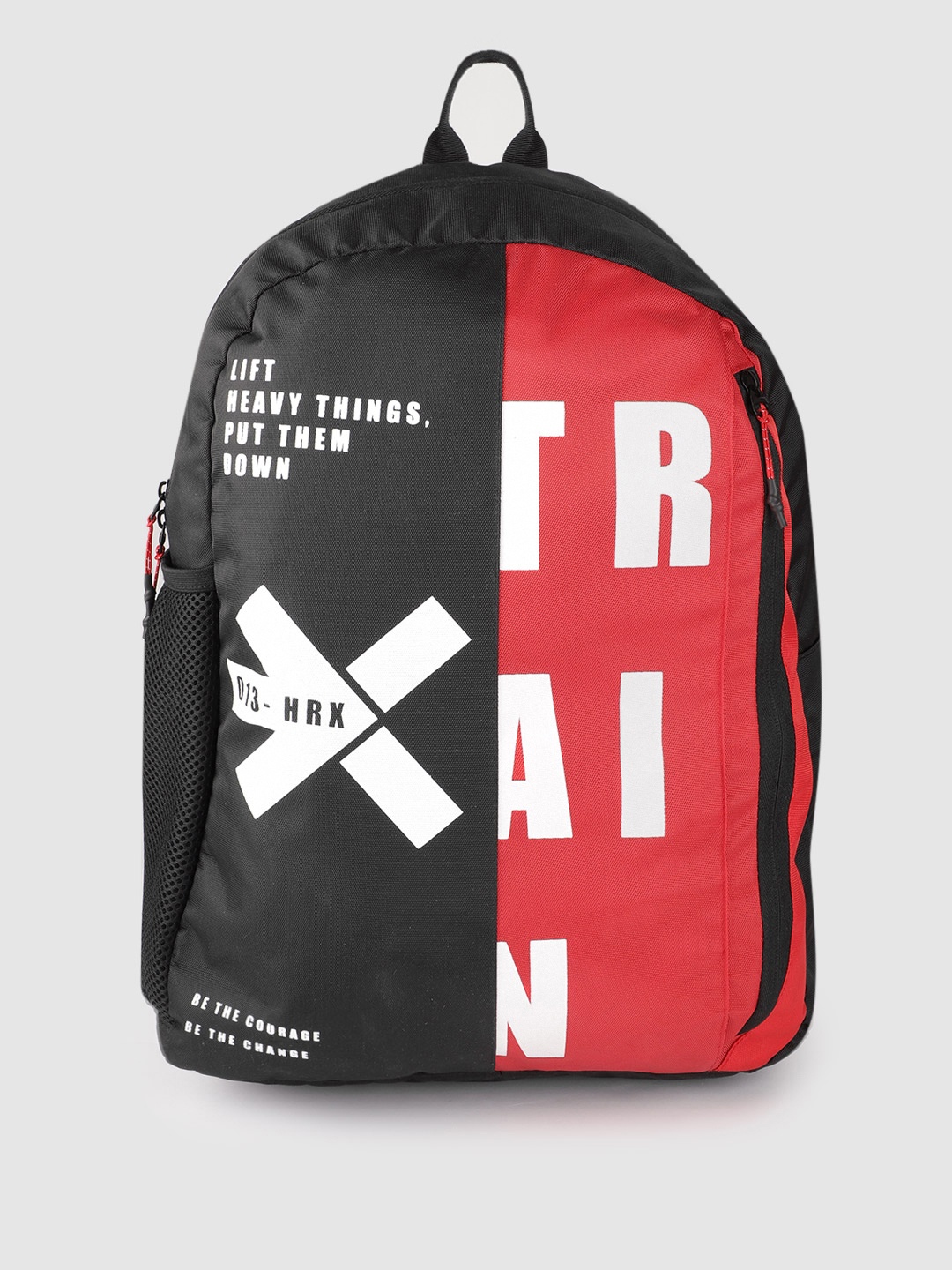 

HRX by Hrithik Roshan Unisex Brand Logo Backpack, Black