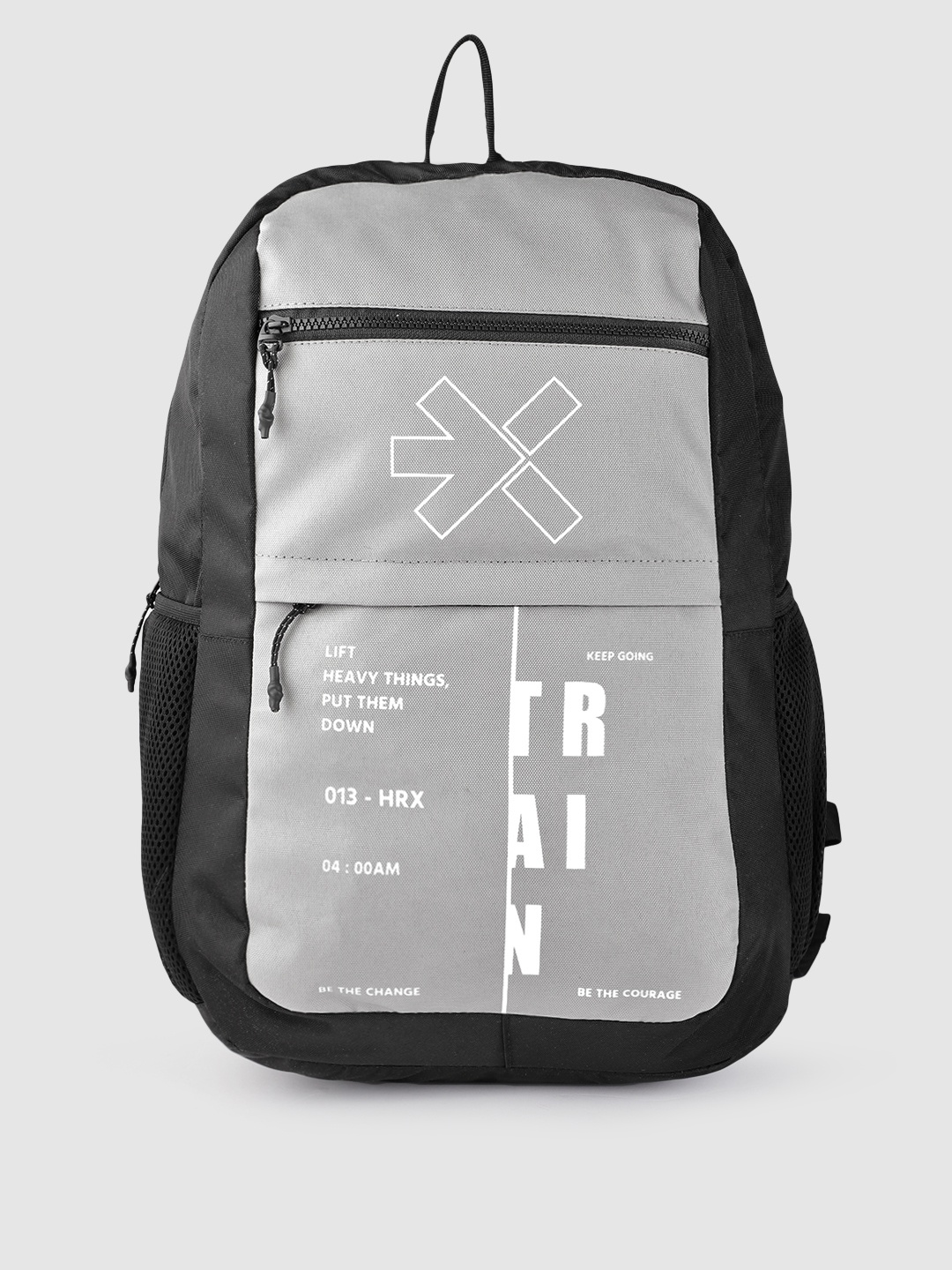 HRX by Hrithik Roshan Unisex Brand Logo Printed Backpack - 19.4, Grey