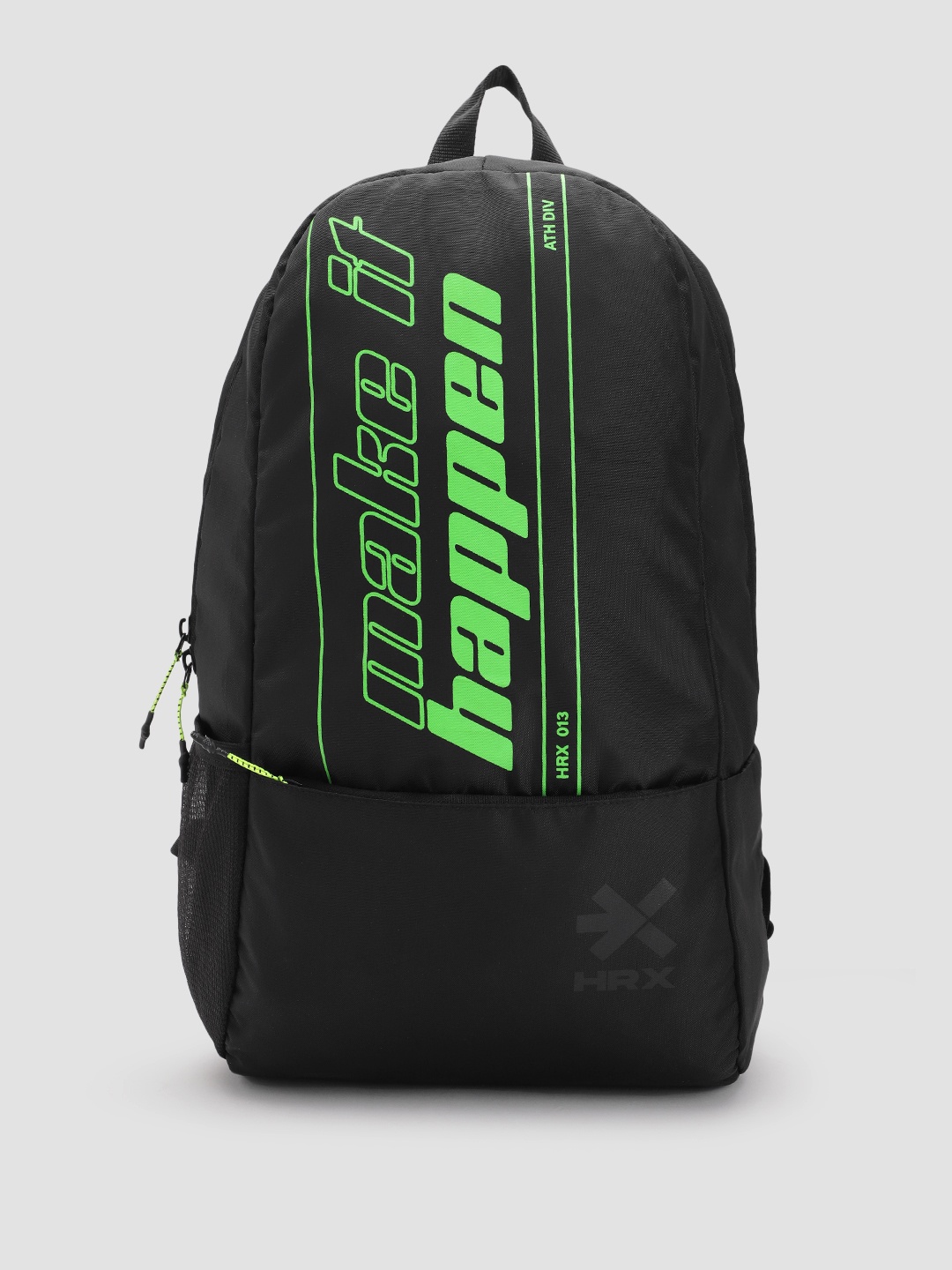 

HRX by Hrithik Roshan Unisex Typography Backpack, Black