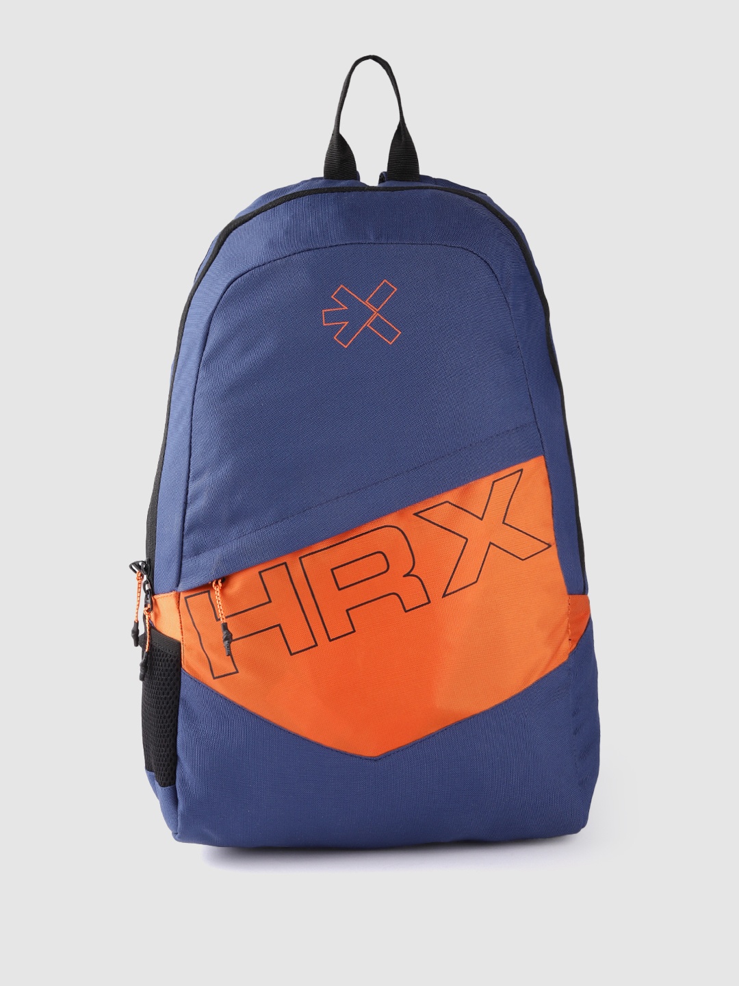

HRX by Hrithik Roshan Unisex Colourblocked Brand Logo Print Backpack, Blue