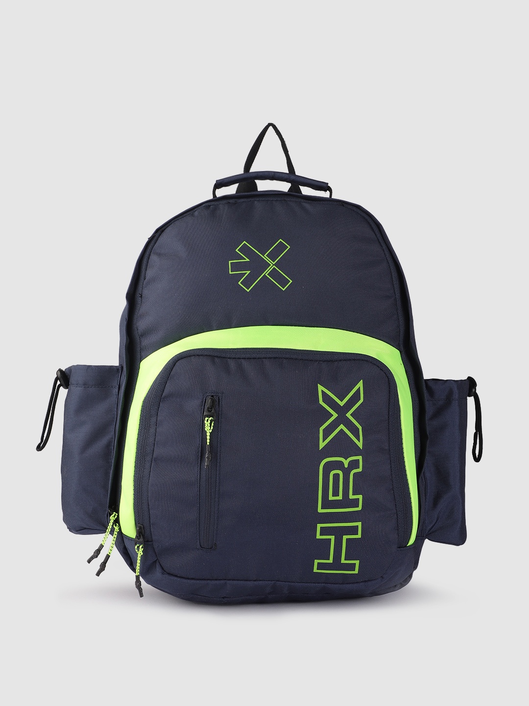 HRX by Hrithik Roshan Unisex Brand Logo Printed Backpack 19 L, Navy blue