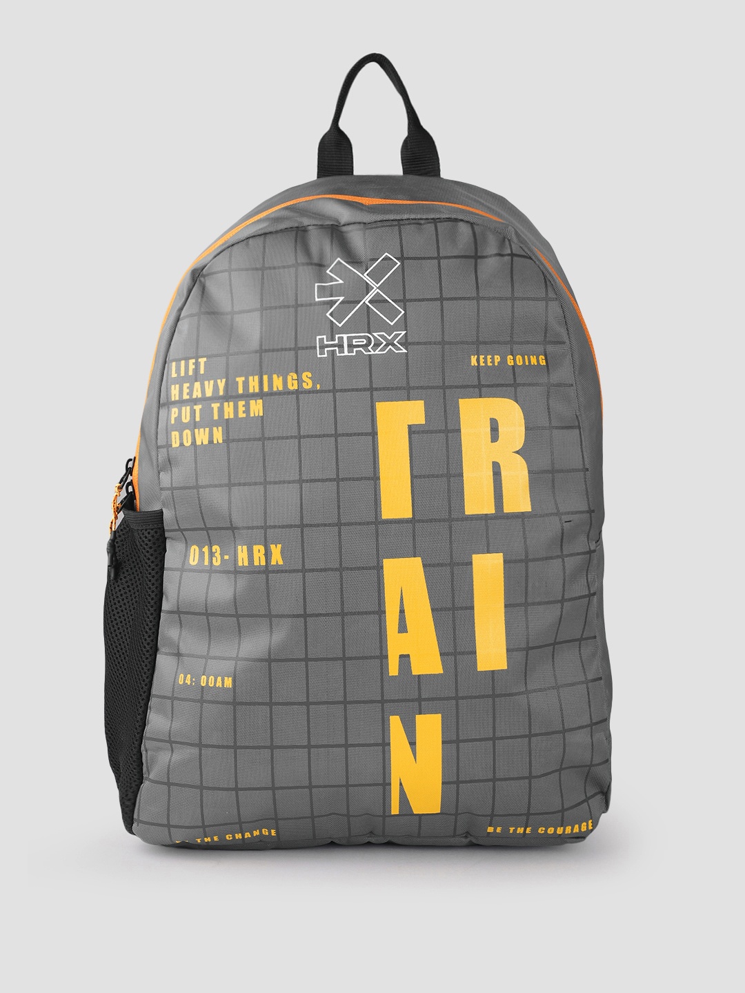 

HRX by Hrithik Roshan Unisex Typography Printed Backpack - 15 inch, Grey