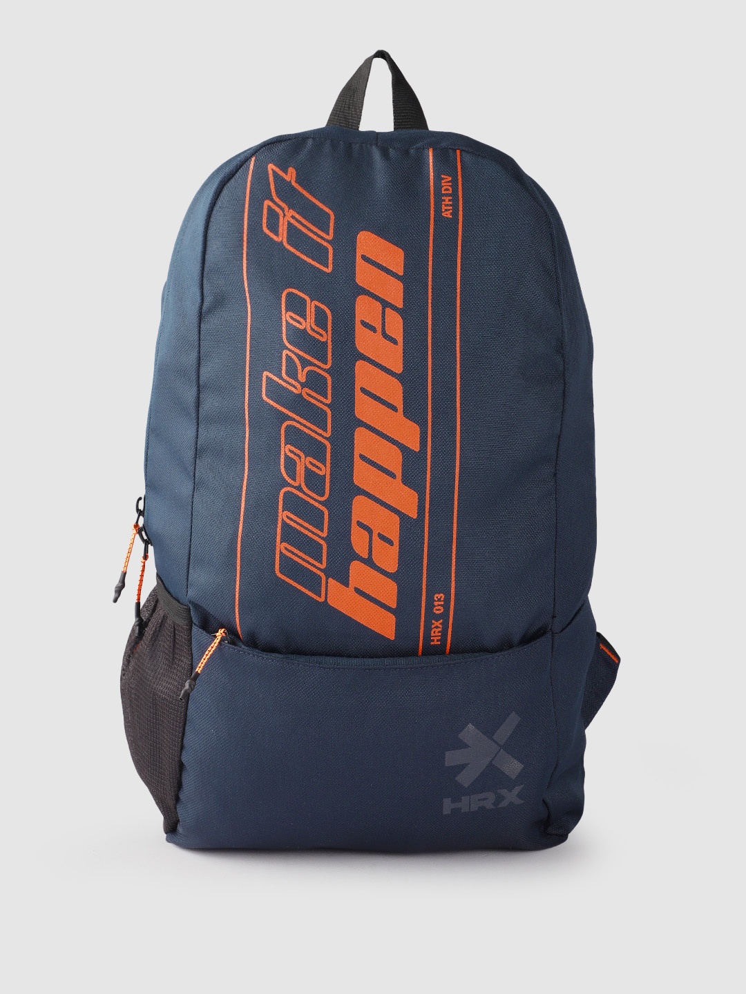 

HRX by Hrithik Roshan Unisex Typography Printed Backpack 14 inch, Navy blue