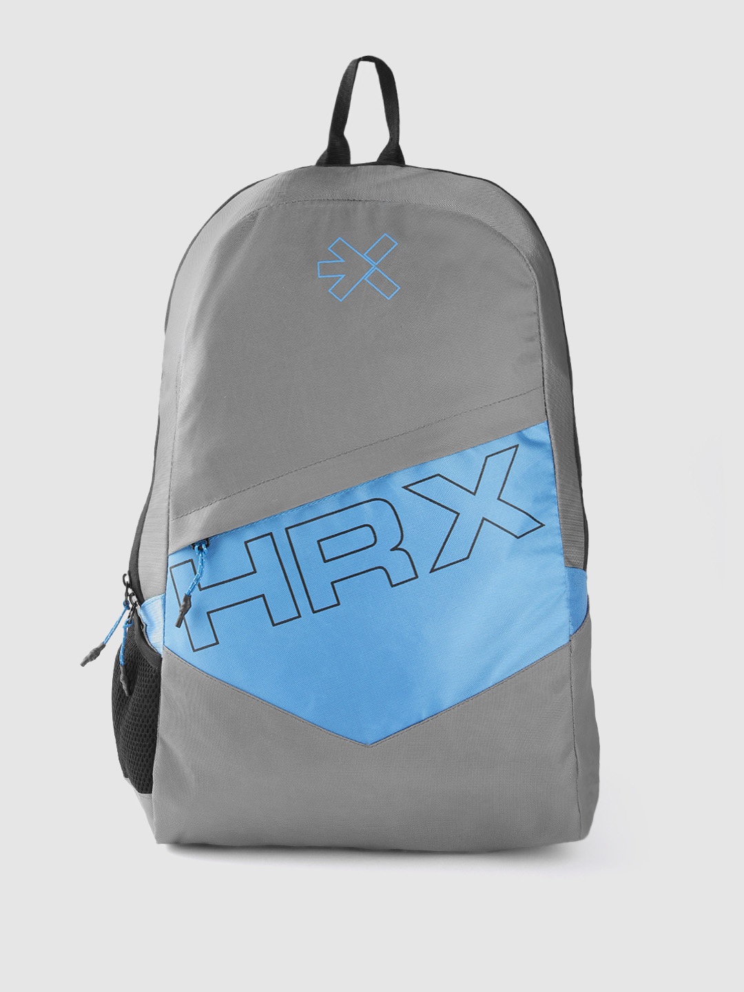 

HRX by Hrithik Roshan Unisex Colourblocked Brand Logo Print Backpack, Grey