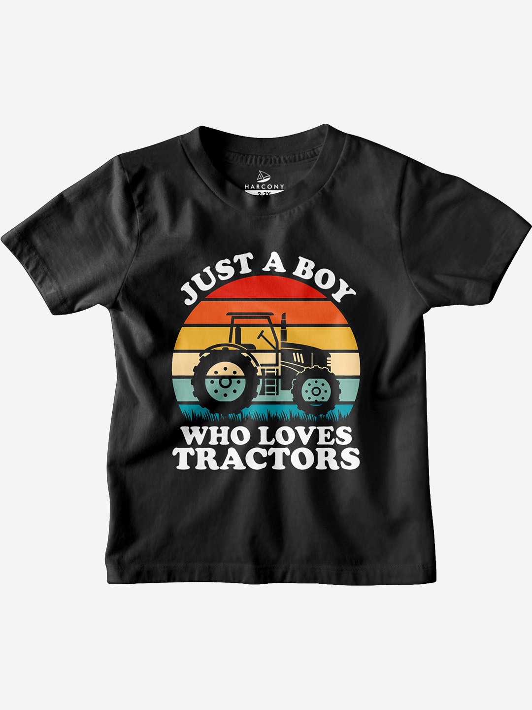 

HARCONY Boys Typography Printed Round Neck Cotton T-shirt, Black