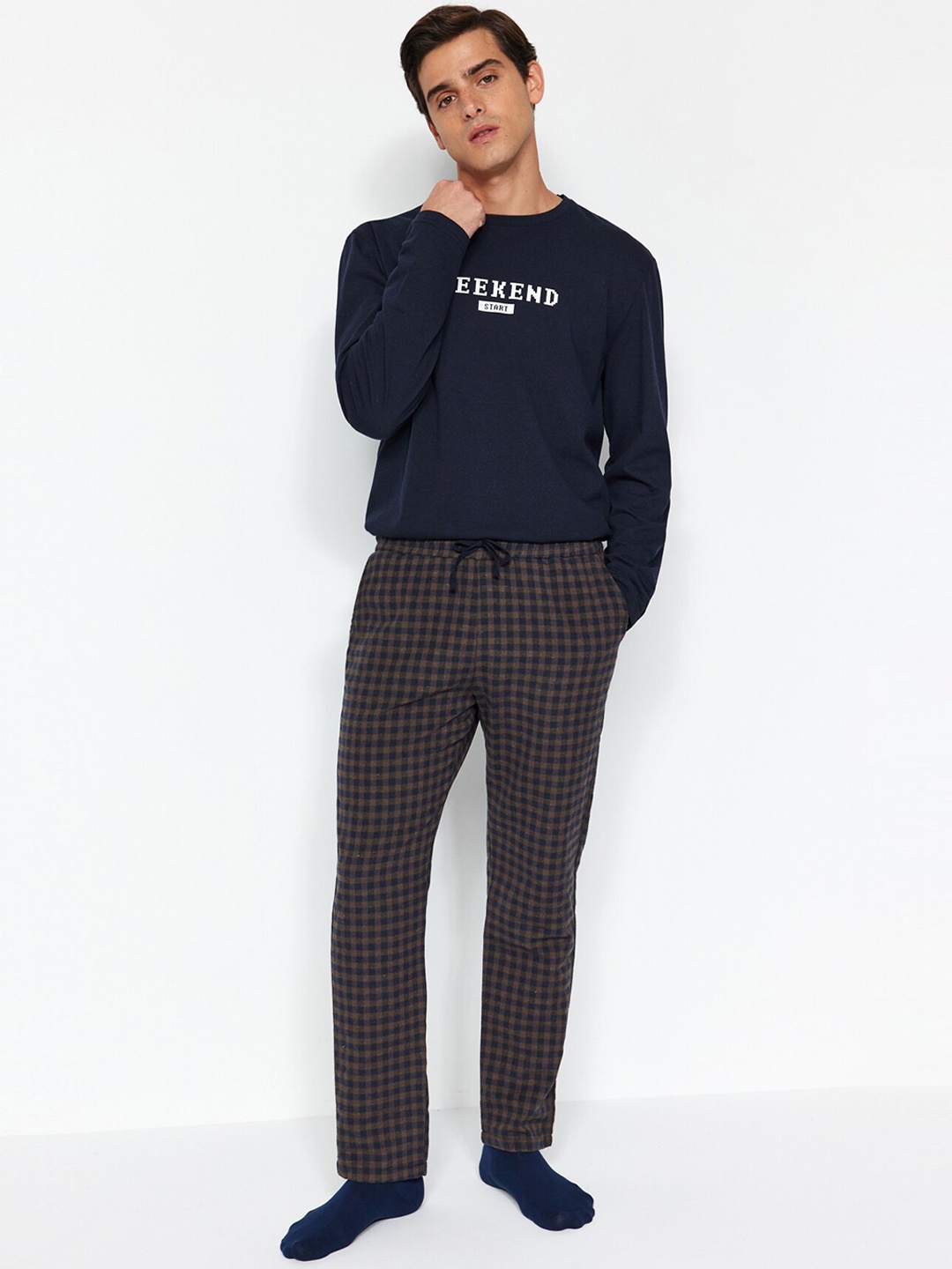 

Trendyol Men Lounge Pants, Navy blue