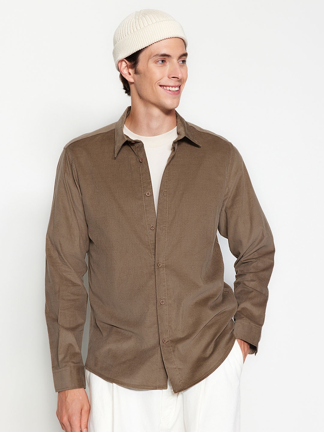 

Trendyol Cotton Casual Shirt, Brown