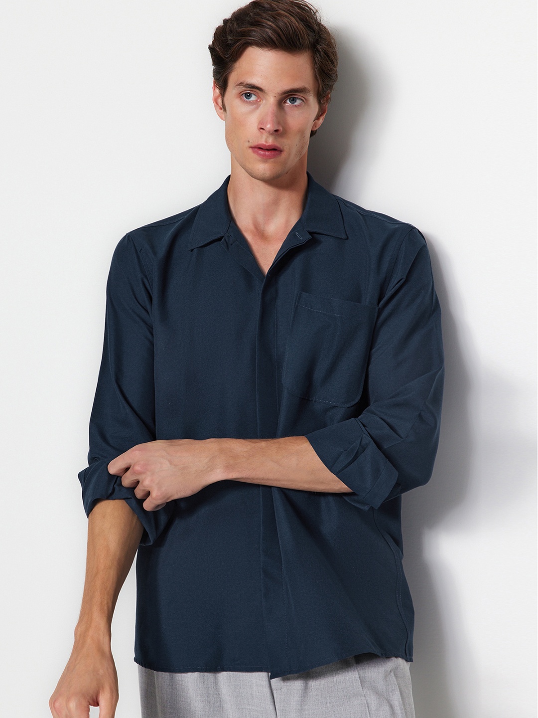 

Trendyol Regular Fit Casual Shirt, Blue