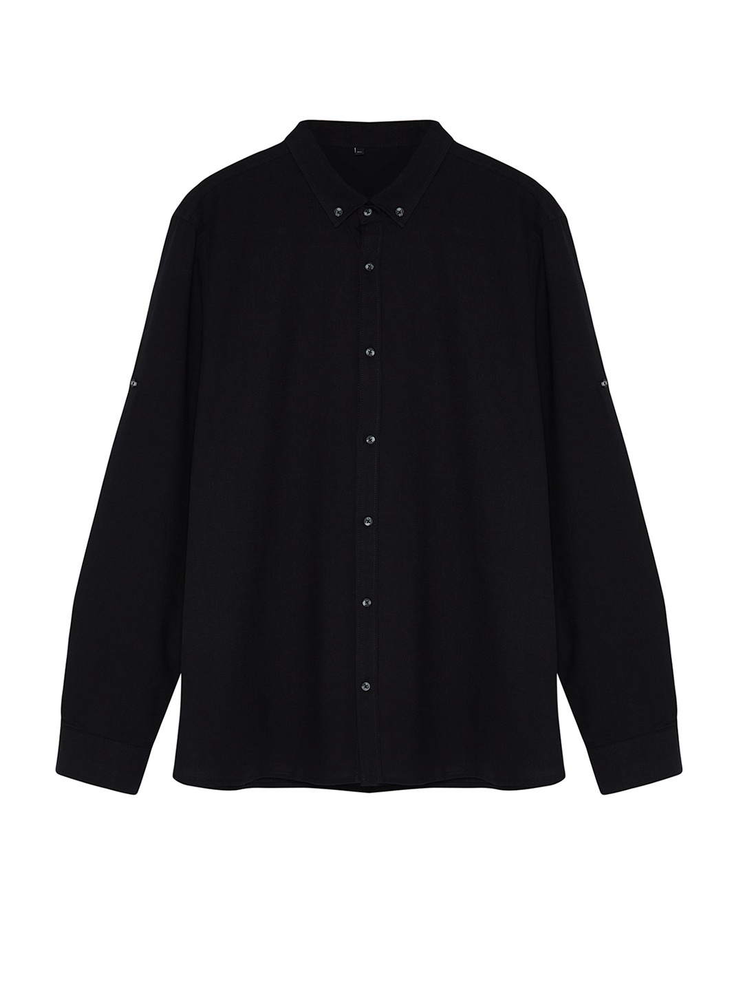 

Trendyol Button-Down Collar Long Sleeves Casual Cotton Shirt, Black