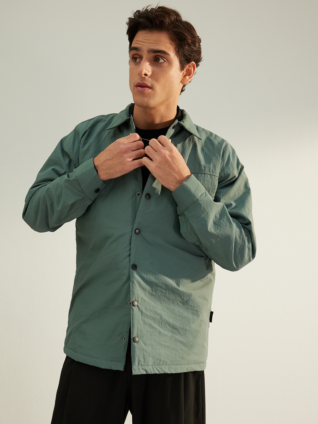 

Trendyol Regular Fit Casual Shirt, Green