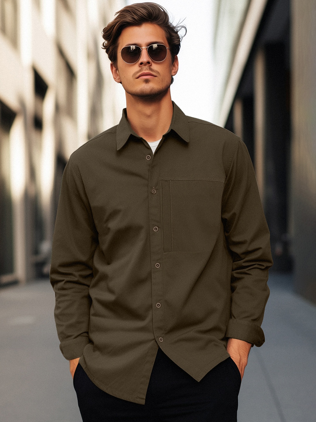 

Trendyol Cotton Casual Shirt, Khaki
