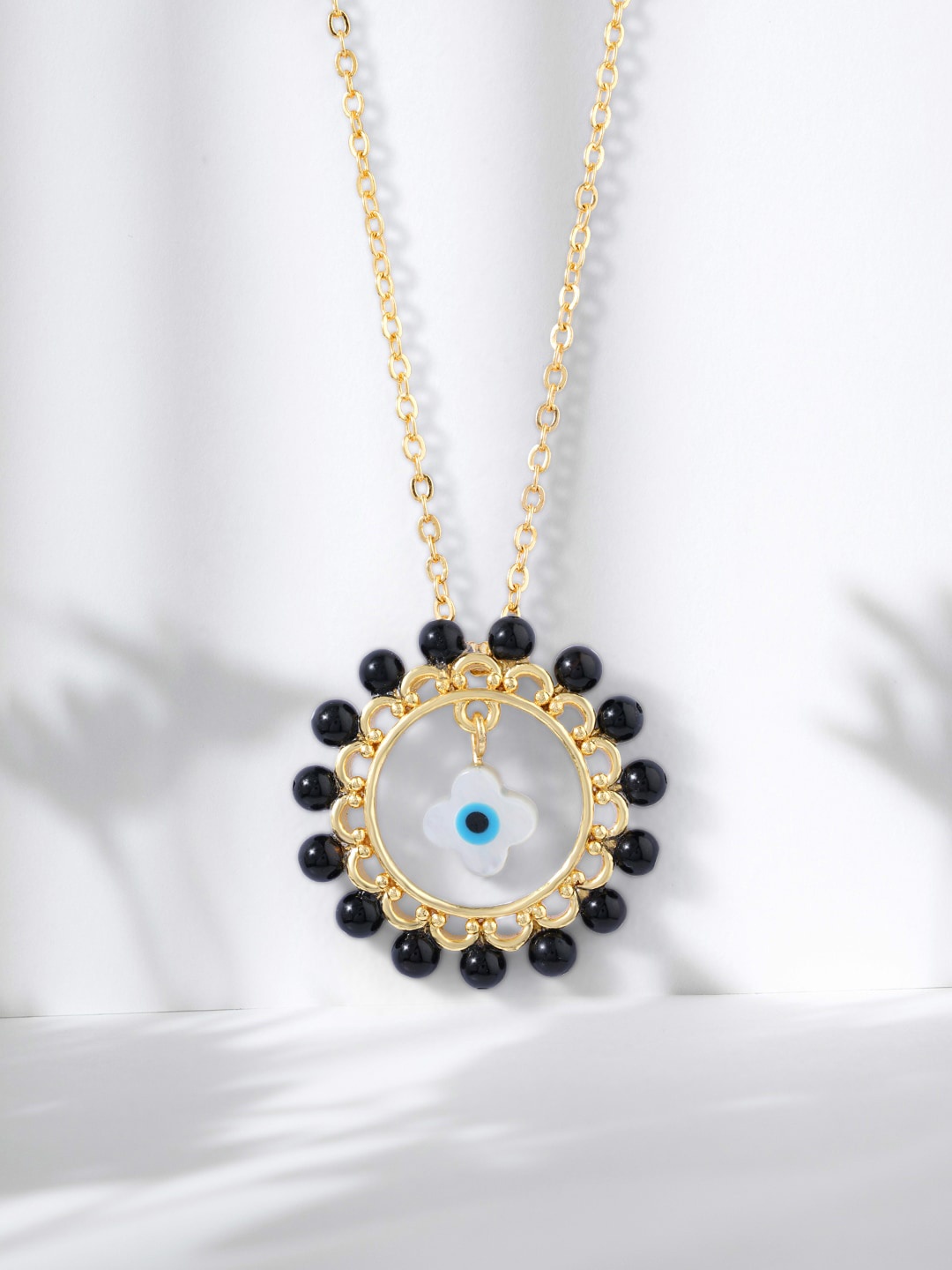 

MINUTIAE Gold Plated Contemporary Evil Eye Mangalsutra